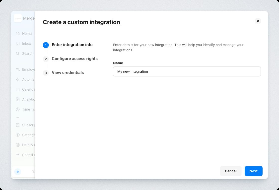 Naming the new custom integration