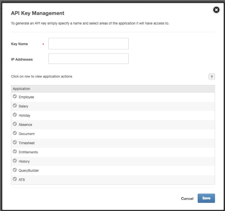 The API Key Management screen with a name entered