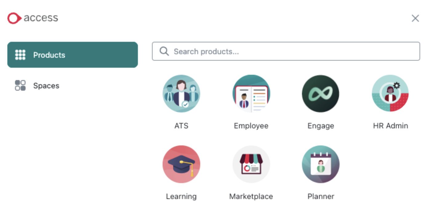The PeopleHR settings sidebar with API selected