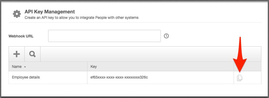 The saved key ready to copy