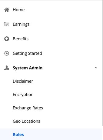 The Dayforce System Admin menu open at Roles